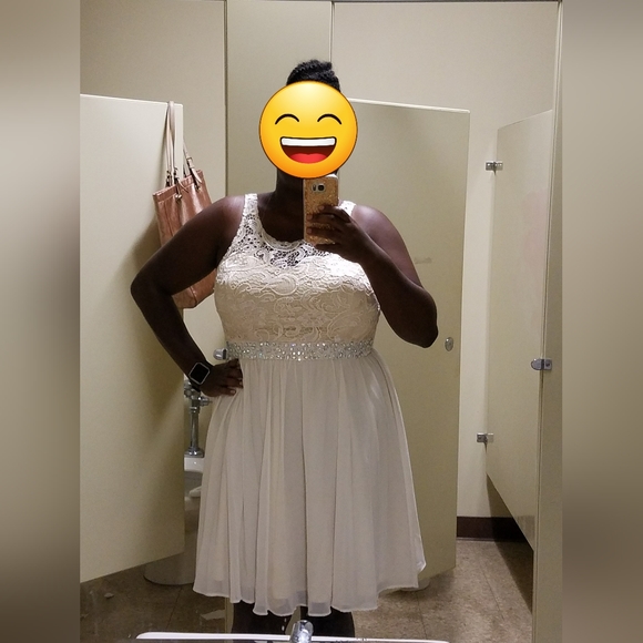 Ashley Stewart Size 16 Ivory Lace and Sequin Dress - Picture 5 of 5